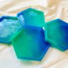 Malibu Blue Coaster Set Hexagon - Image 2