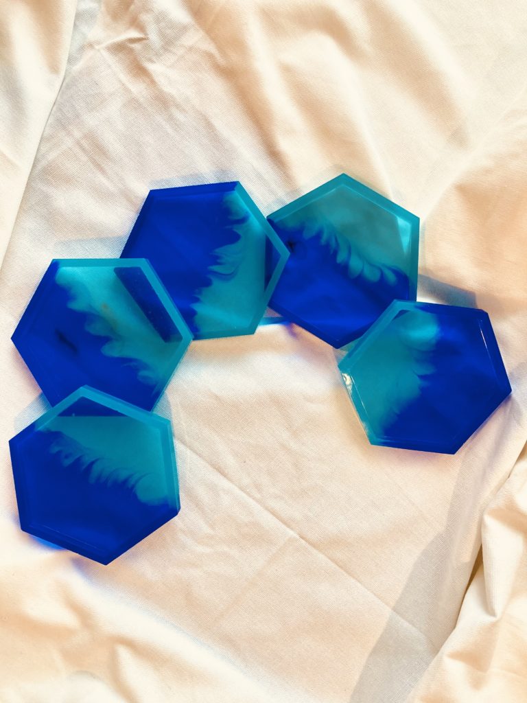 Pacific Waves Coaster Set Hexagon