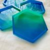 Malibu Blue Coaster Set Hexagon - Image 3